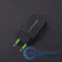 Ładowarka sieciowa | 18W | 5-12V | 1.5-3A | USB typ C PD | USB QC 3.0 | Czarna