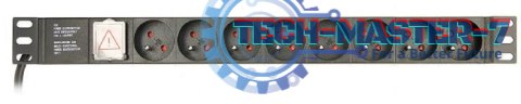 Listwa zasilająca rack (PDU), 8 gniazd FR, 1U, 16A, wtyk Schuko 3m
