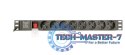 Listwa zasilająca rack (PDU), 8 gniazd typ Schuko, 1U, 16A, wtyk Schuko 3m