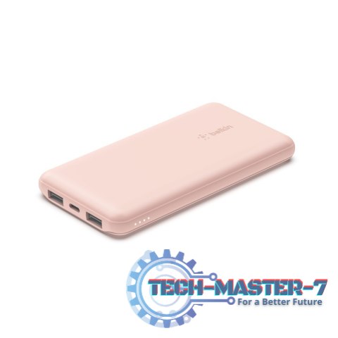 PowerBank 10 000mAh USB A i C 15W różowe złoto PowerBank 10 000mAh USB A i C 15W różowe złoto