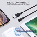 CB-AL05 nylonowy kabel Quick Charge Lightning-USB | 2m | certyfikat MFi Apple