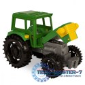Farmer traktor z przyczepą na konie w kartonie