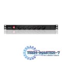 Listwa zasilająca do szafy RACK 1U | 16A | PDU | 6xFRENCH | 2m