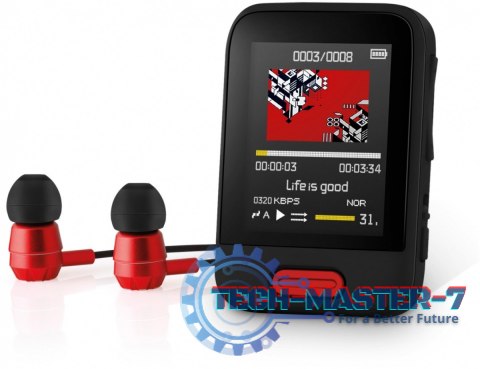 Odtwarzacz MP3 MP4 SFP 7716RD 16GB Bluetooth wyświetlacz 1,8 cala