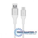 Kabel USB 3.0 - USB C 2m PREMIUM 3A biały TPE