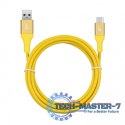 Kabel USB 3.0 - USB C 2m PREMIUM 3A żółty TPE
