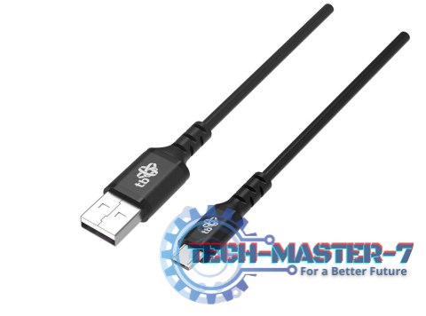 Kabel USB-Micro USB 2m silikonowy czarny Quick Charge