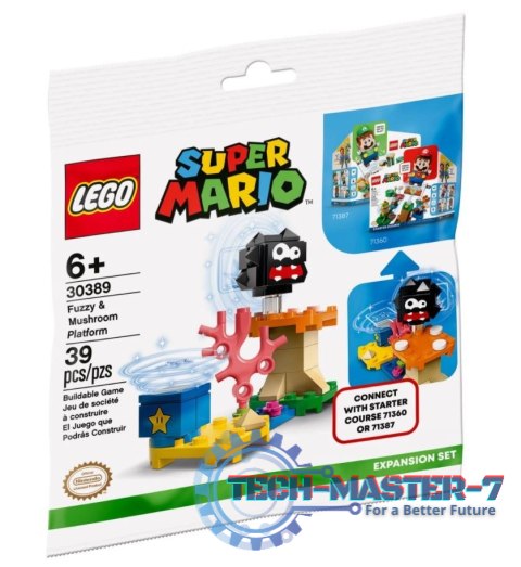 Klocki Super Mario 30389 Fuzzy i platforma z grzybem
