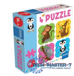 Puzzle z Pingwinem 4 puzle 4 elementy