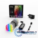 Inteligentna kurtyna Curtain 210 LED RGB+W 1,5/2,1m, przezroczysty przewód
