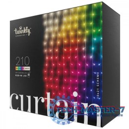 Inteligentna kurtyna Curtain 210 LED RGB+W 1,5/2,1m, przezroczysty przewód