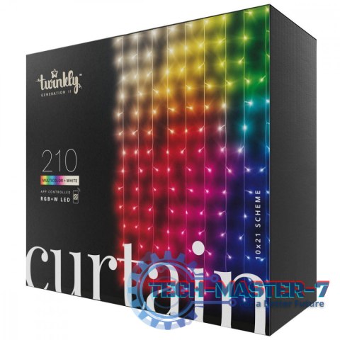 Inteligentna kurtyna Curtain 210 LED RGB+W 1,5/2,1m, przezroczysty przewód Inteligentna kurtyna Curtain 210 LED RGB+W 1,5/2,1m, przezroczysty przewód
