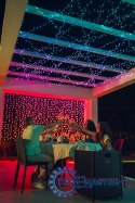 Inteligentna kurtyna Curtain 210 LED RGB+W 1,5/2,1m, przezroczysty przewód