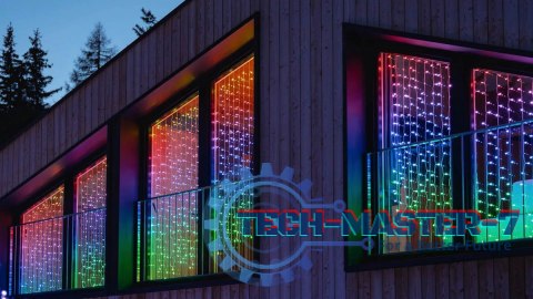 Inteligentna kurtyna Curtain 210 LED RGB+W 1,5/2,1m, przezroczysty przewód Inteligentna kurtyna Curtain 210 LED RGB+W 1,5/2,1m, przezroczysty przewód