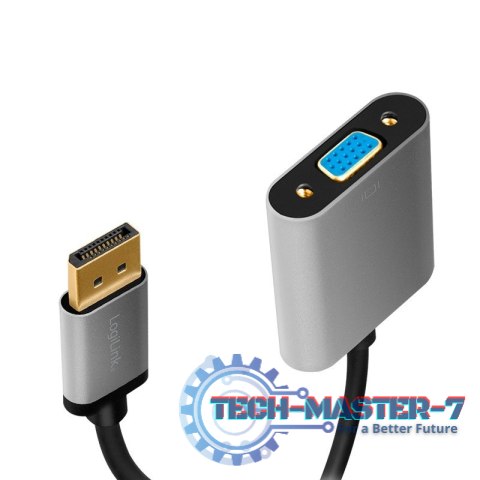 Adapter DP do VGA 1080p 60Hzc Aluminiowy 0.15m Adapter DP do VGA 1080p 60Hzc Aluminiowy 0.15m