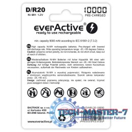 Akumulatorki R20/D NI-MH 10000 mAh 2 szt. ready to use
