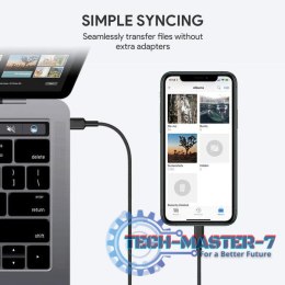 CB-CL02 Black nylonowy kabel Lightning-USB C | USB Power Delivery USB-PD | 1.2m | certyfikat MFi Apple