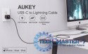 CB-CL03 Black nylonowy kabel Lightning-USB C | USB Power Delivery USB-PD | 2m | certyfikat MFi Apple