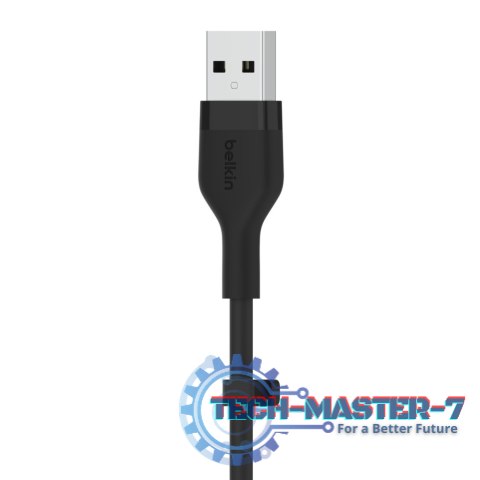 Kabel BoostCharge USB-A do USB-C silikonowy 2m, czarny Kabel BoostCharge USB-A do USB-C silikonowy 2m, czarny