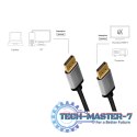 Kabel DisplayPort 4K/60 Hz,DP/M do DP/M aluminiowy 1m