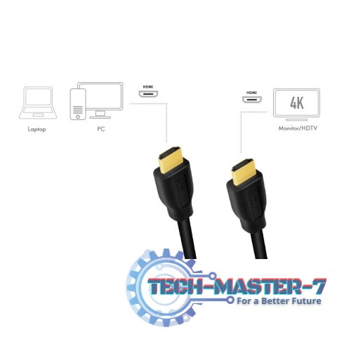Kabel HDMI 4K/60Hz, CCS 3m Czarny Kabel HDMI 4K/60Hz, CCS 3m Czarny