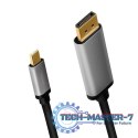 Kabel USB-C do DP, 4K 60Hz aluminiowy 1.8m