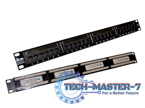 Patch panel UTP kat.5e 24 porty LSA 1U