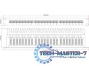 Patch panel UTP kat.5e 24 porty LSA z półką 1U