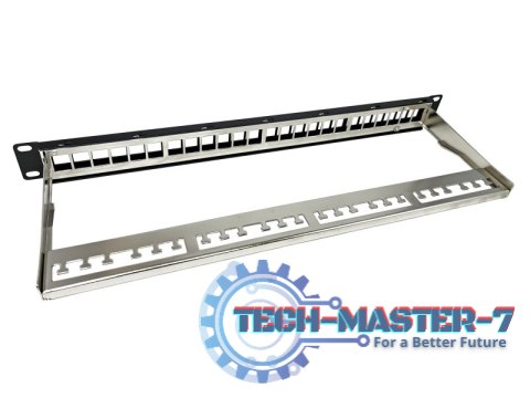 Patch panel pusty 24 porty 1U modularny Patch panel pusty 24 porty 1U modularny