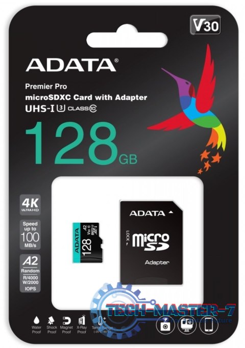 Karta pamięci A-DATA 128 GB Adapter Karta pamięci A-DATA 128 GB Adapter