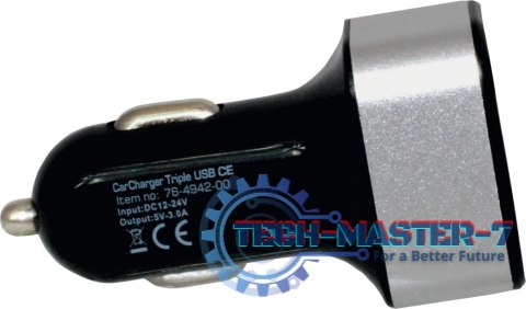 Ładowarka samochodowa TECHNISAT 3x USB Czarny 4019588749429 Ładowarka samochodowa TECHNISAT 3x USB Czarny 4019588749429