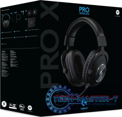 Słuchawki z mikrofonem LOGITECH G Pro X Lightspeed Czarny Słuchawki z mikrofonem LOGITECH G Pro X Lightspeed Czarny