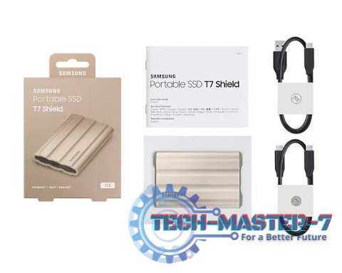 Dysk SSD T7 Shield 1TB USB 3.2, beżowy Dysk SSD T7 Shield 1TB USB 3.2, beżowy