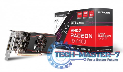 Karta graficzna Radeon RX 6400 PULSE GAMING 4GB GDDR6 64bit DP/HDMI Karta graficzna Radeon RX 6400 PULSE GAMING 4GB GDDR6 64bit DP/HDMI