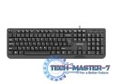 Klawiatura Trout Slim USB CZ/SK 1.8m Czarna