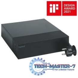 Przedłużacz TV ochron 4x2P+Z + 4x2P 2m czarny