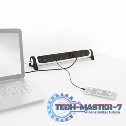 Przedłużacz ochronny 5x2PZ +USB A/C 1,5m biało-czarny