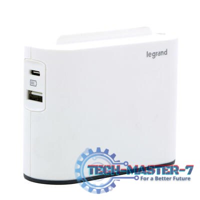 Rozgałęziacz 2x2P+USB AC Biało/czarny Rozgałęziacz 2x2P+USB AC Biało/czarny