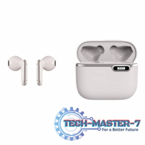Słuchawki Bluetooth z HQ mikrofonem TWS (USB-C) Białe Słuchawki Bluetooth z HQ mikrofonem TWS (USB-C) Białe