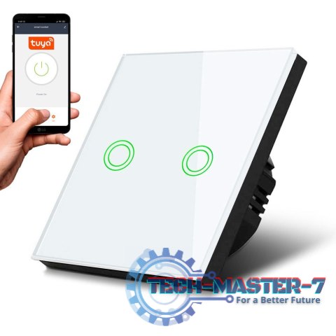 Dotykowy włącznik światła podwójny Wi-Fi SMART MCE714W Biały
