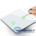 Dotykowy włącznik światła podwójny Wi-Fi SMART MCE714W Biały