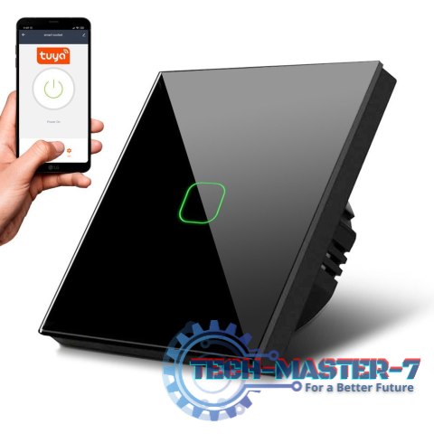 Dotykowy włącznik światła pojedynczy Wi-Fi SMART MCE716B Czarny