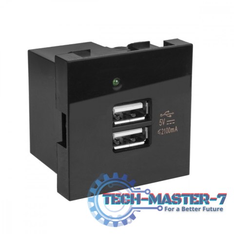 Gniazdo USB x2 z ładowarką pasuje do szklanych ramek MCE728B Czarne Gniazdo USB x2 z ładowarką pasuje do szklanych ramek MCE728B Czarne