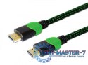Kabel HDMI 2.0 zielono-czarny 1,8m, GCL-03