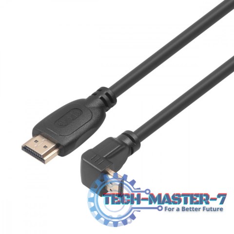 Kabel HDMI v 2.0 pozłacany 1.8 m kątowy