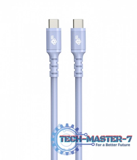 Kabel USB C - USB C 1m silikonowy fioletowy