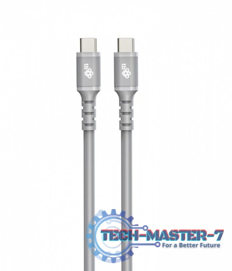 Kabel USB C - USB C 1m silikonowy szary