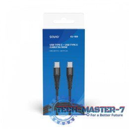 Kabel USB typu C - USB typu C 5A 2m, CL-160