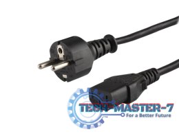 Kabel zasilający Schuko męski - IEC C13, 1,2m, CL-89