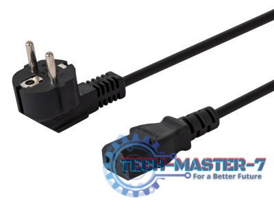 Kabel zasilający Schuko męski - IEC C13, kątowy, 1,8m, CL-98